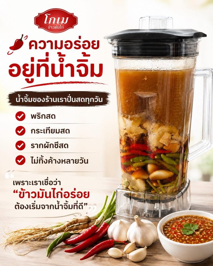 โปสเตอร์ ความอร่อยอยู่ที่น้ำจิ้ม ปั่นสดทุกวัน